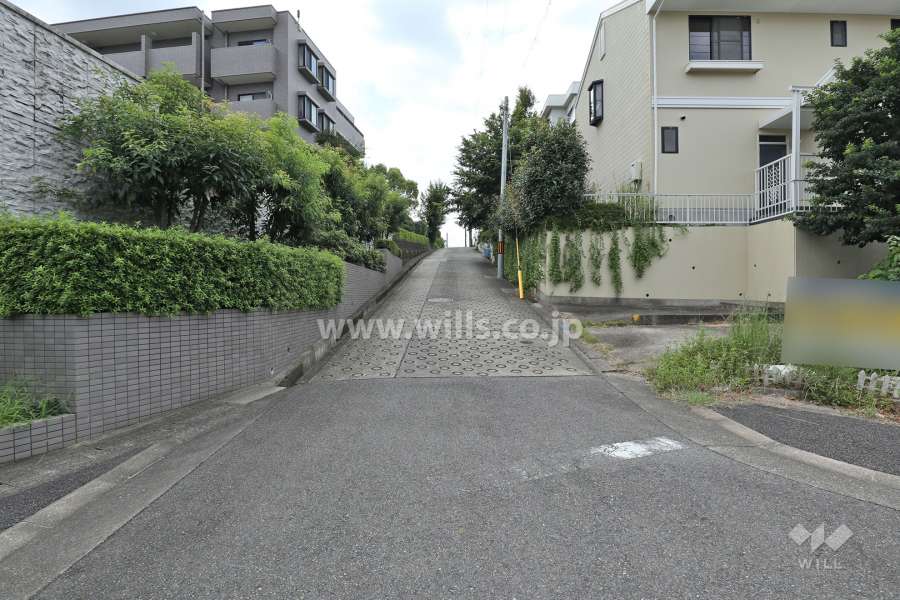 敷地北西側の前面道路