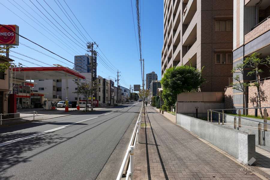 敷地南側の前面道路（東側から）