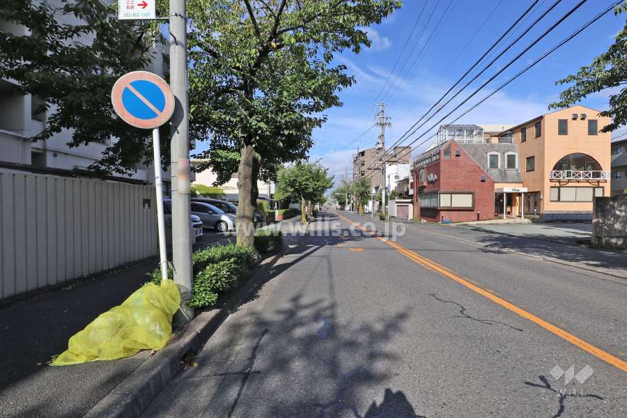 敷地北側の前面道路（東側から）