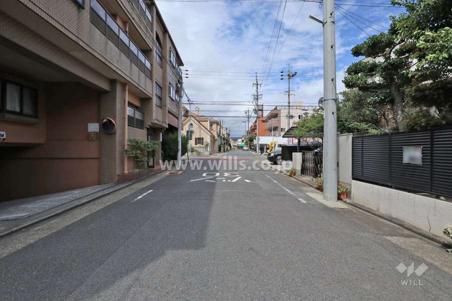 敷地北側の前面道路（東側から）