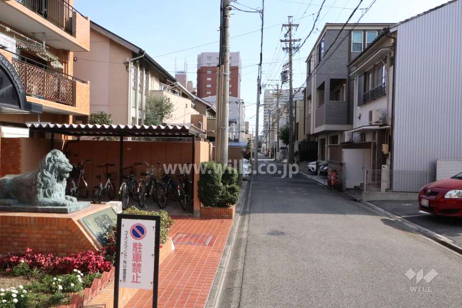 敷地南側の前面道路