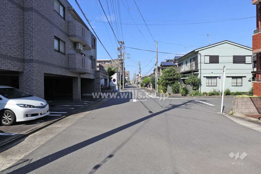 敷地北側の前面道路（東側から）