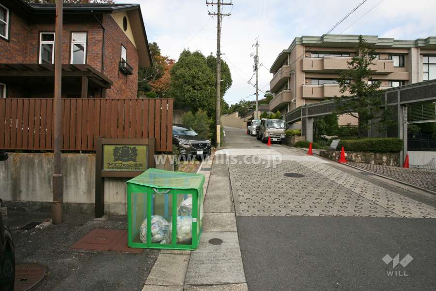 敷地東側の前面道路