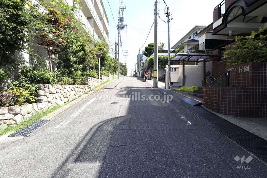 敷地南側前面道路（西側から）