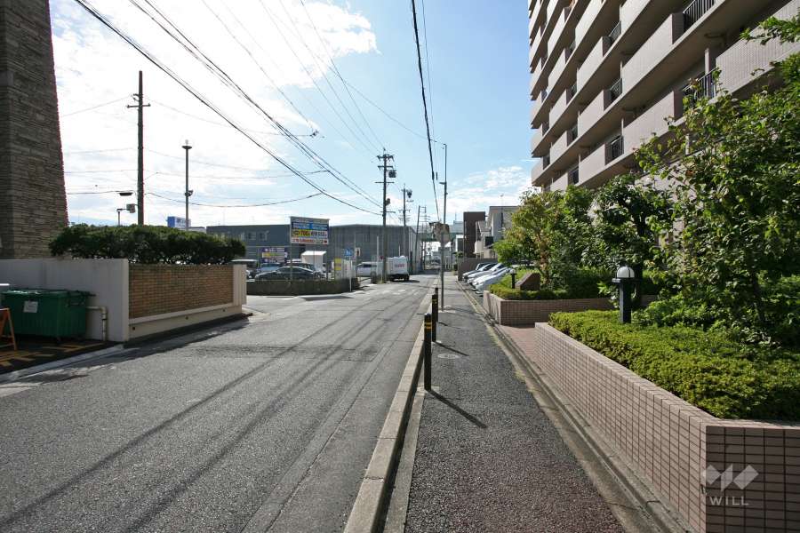 敷地南側の前面道路