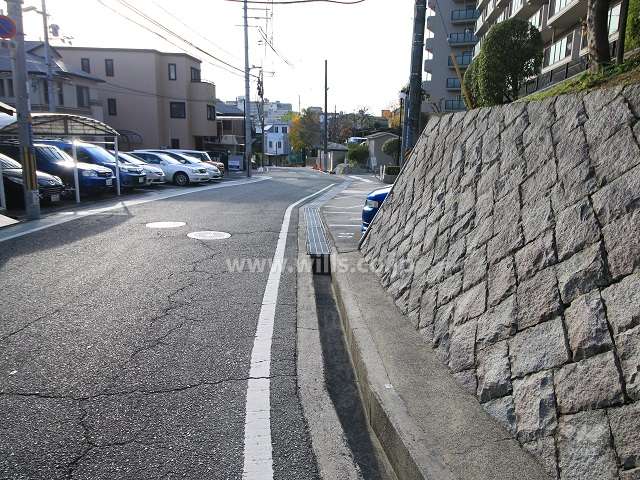 敷地東側の前面道路（北から）