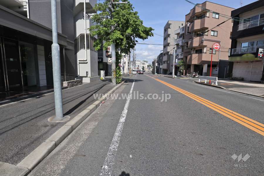 敷地北側の前面道路（東側から）