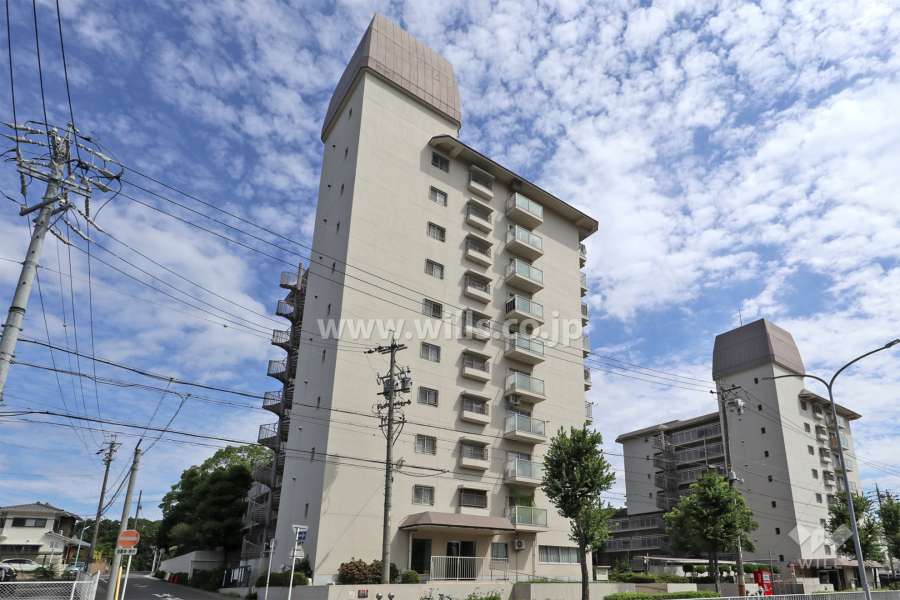 リリーハイツ田辺1.2号棟の外観（北西側から）