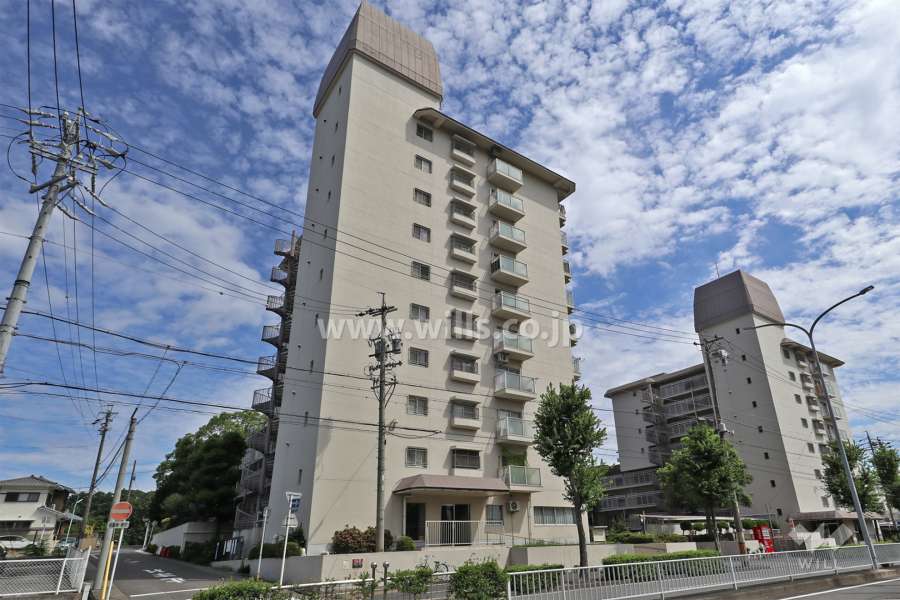 リリーハイツ田辺1.2号棟の外観（北西側から）