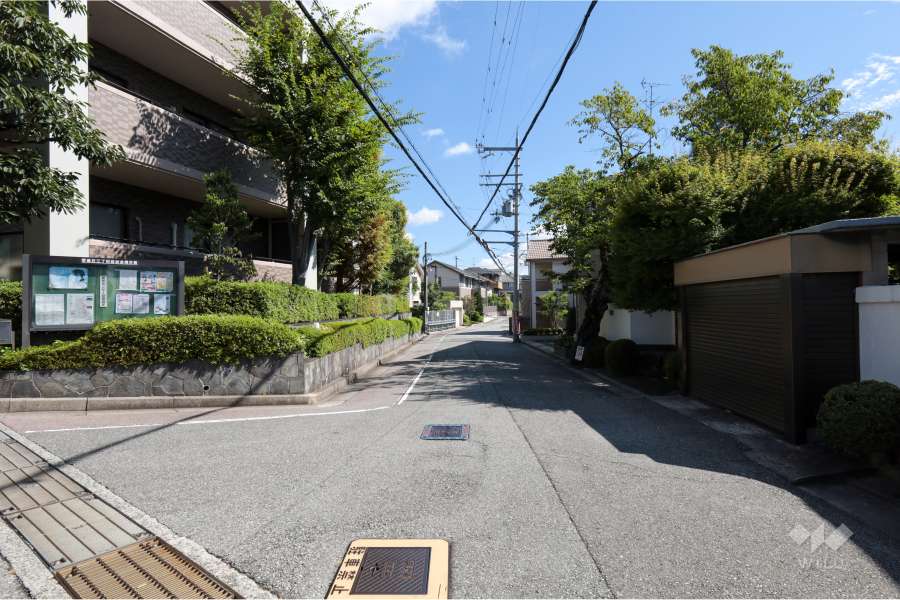 敷地南側の前面道路