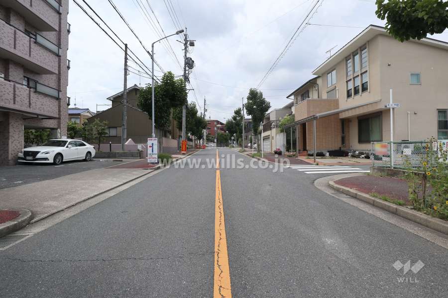敷地北側の前面道路（東側から）
