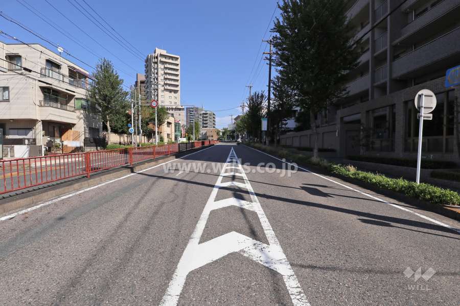 敷地北側の前面道路