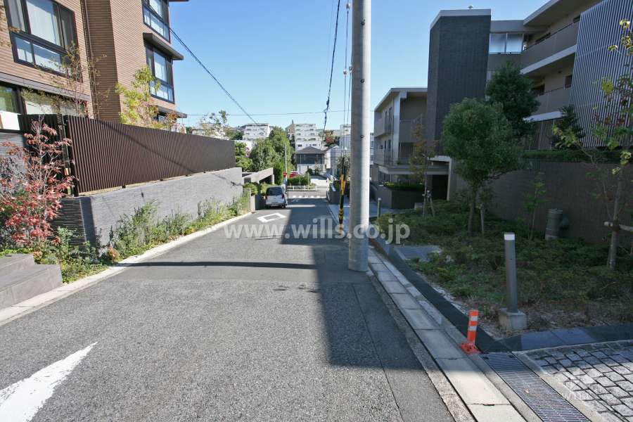 敷地北側前面道路（西側から）