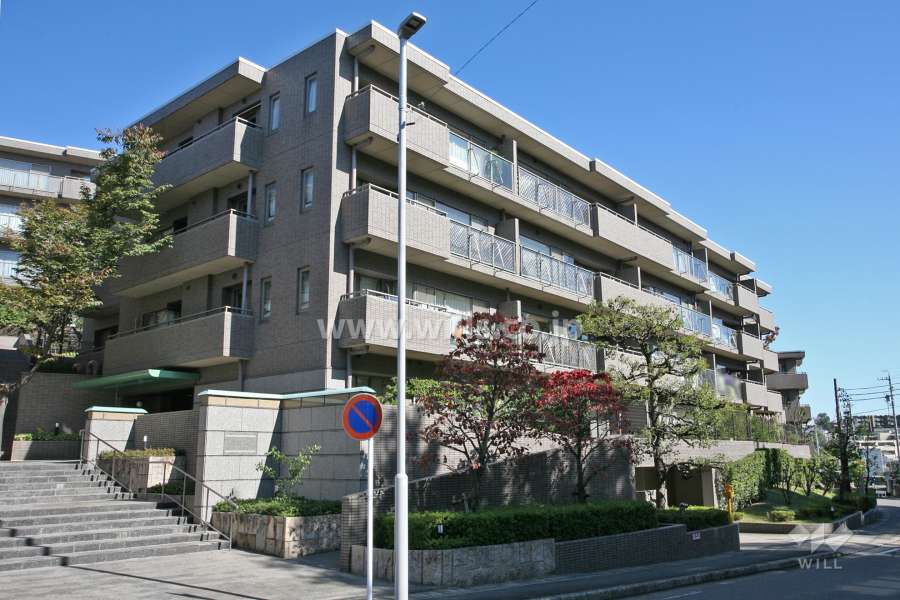 八事月見ヶ岡シティハウスセンターガーデンの外観(南西側から)