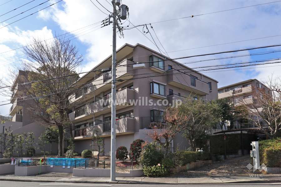 桜ケ岡レックスマンションの外観(北東側から)