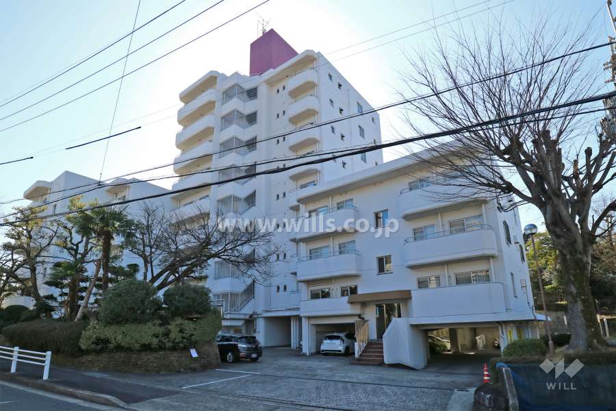 イトーピア清水ヶ岡マンションの外観（北側から）