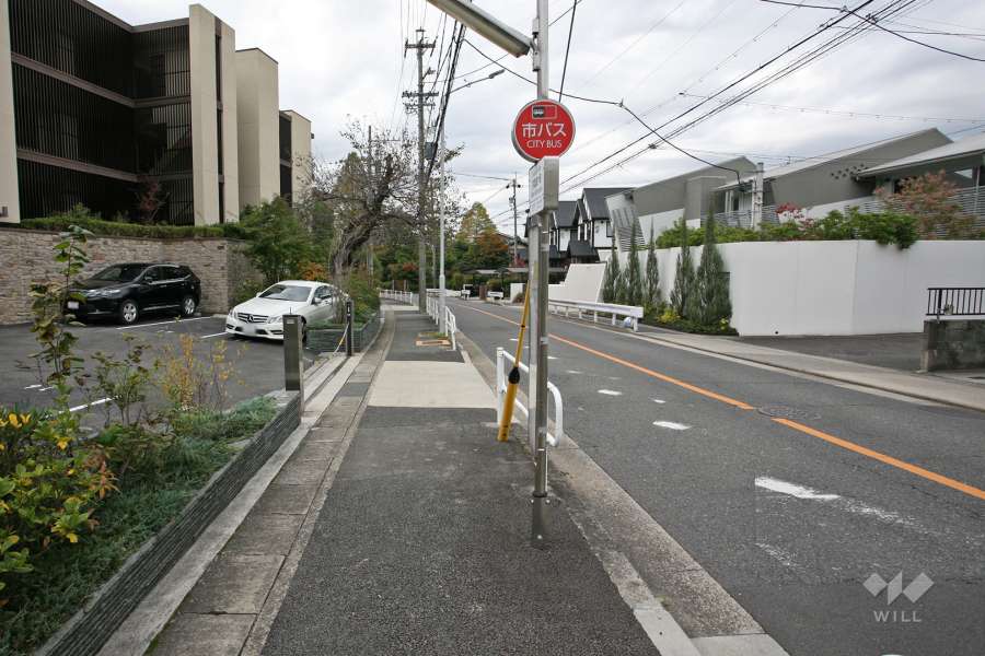 敷地北側の前面道路（東側から）
