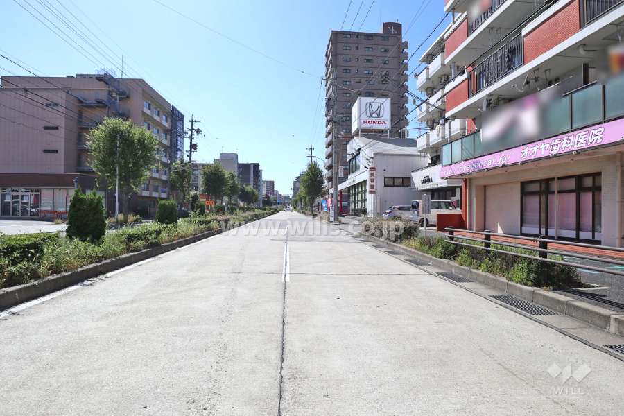 敷地南側の前面道路（東側から）