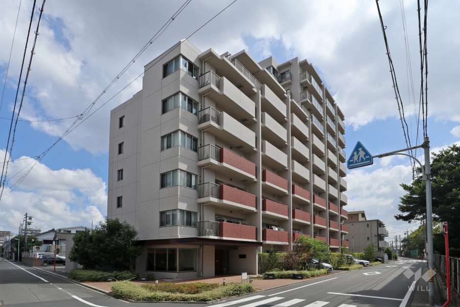 メイツ栄生の外観（南西側から）