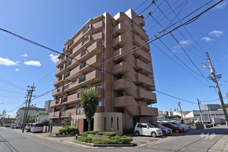 コンセール庄内緑地の外観（北東側から）