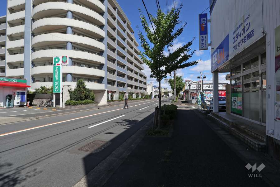 敷地南東側の前面道路