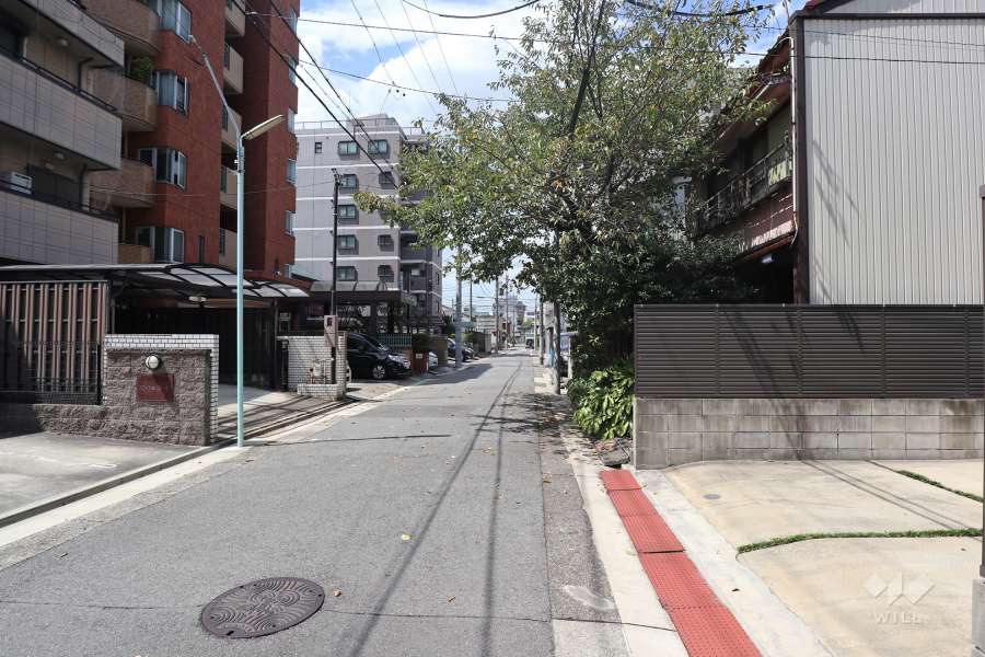 敷地北側の前面道路