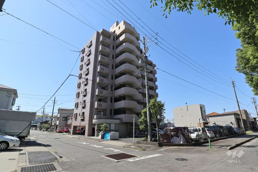 宝マンション見寄公園の外観（北東側から）