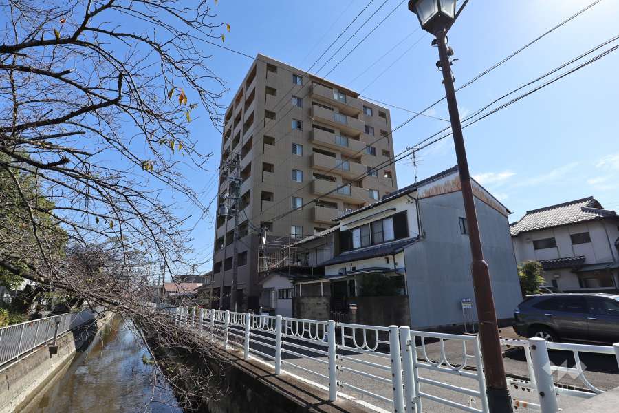 ヒルズ庄内通の外観（北西側から）