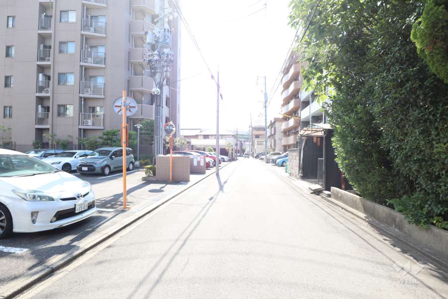 敷地北側の前面道路（東側から）