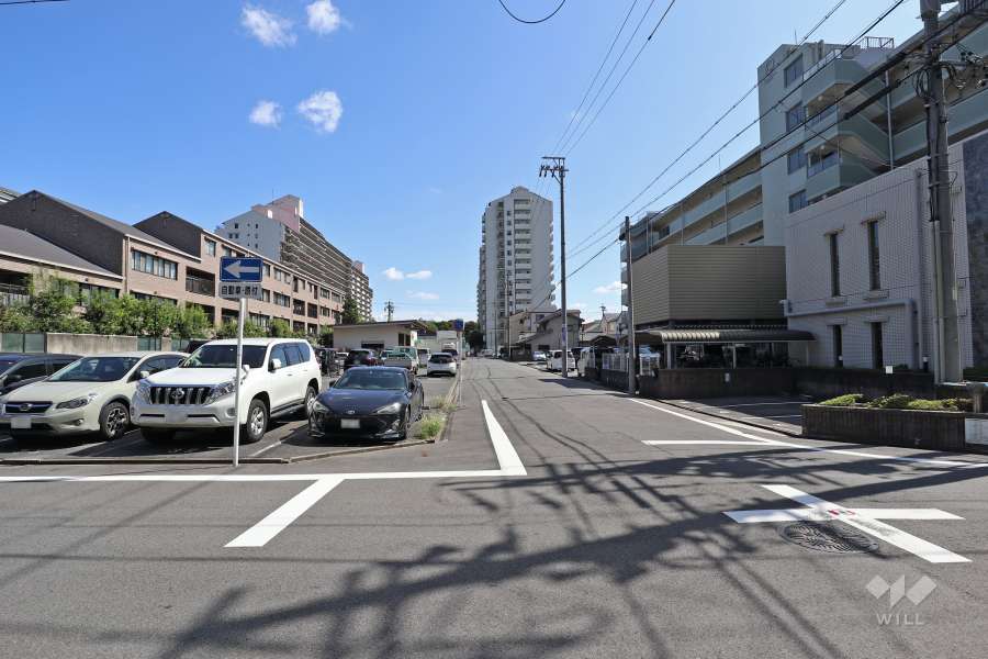 敷地北側の前面道路（西側から）