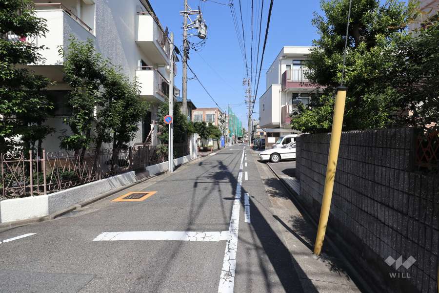 敷地東側の前面道路