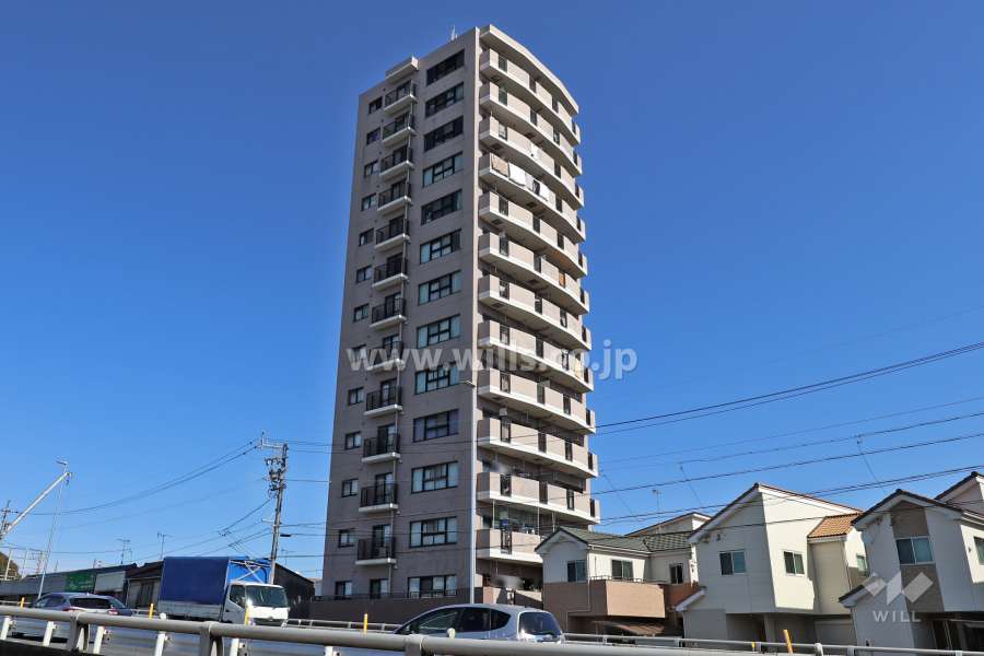 グリーンハイツ庄内通の外観（南西側から）