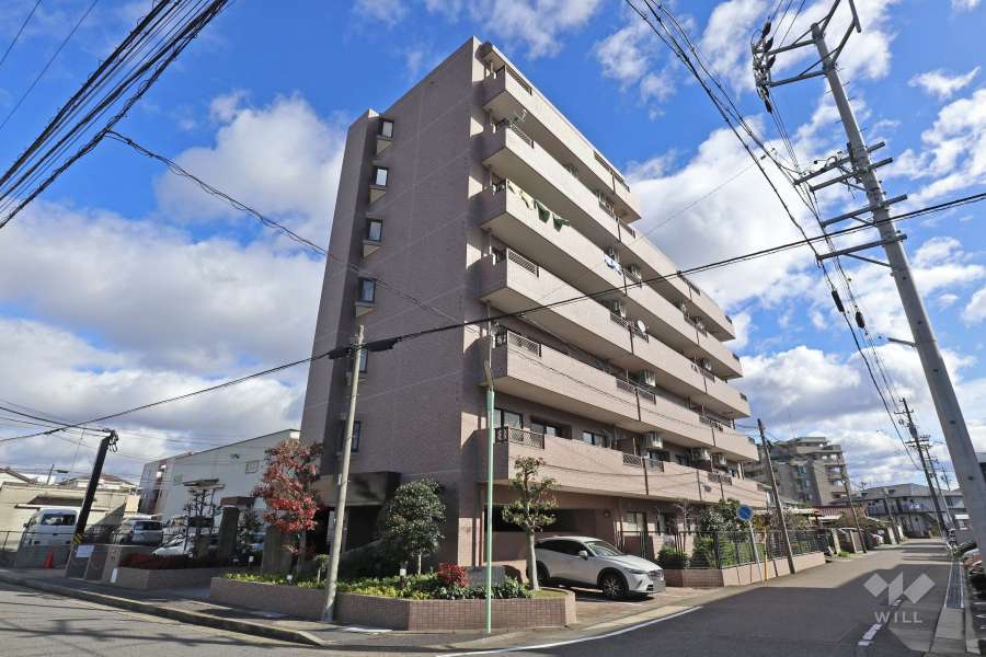 グランドメゾン庄内緑地公園の外観（南西側から）