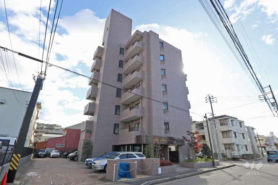 グランドメゾン庄内緑地公園の外観（北西側から）