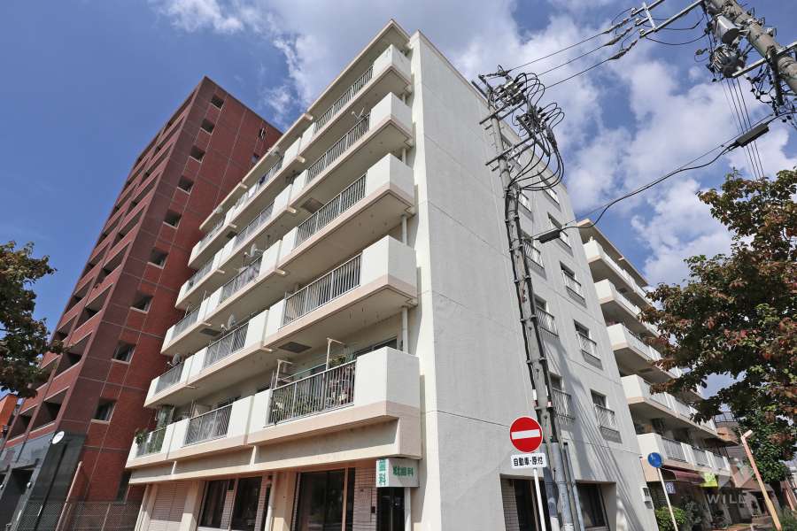 日商岩井城北ハイツの外観（南東側から）