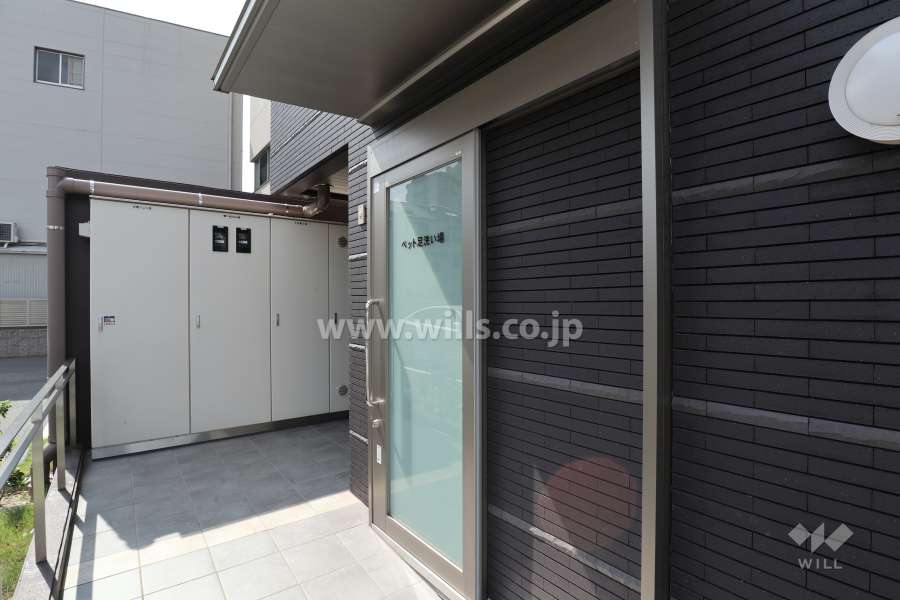 ペット足洗い場の出入り口