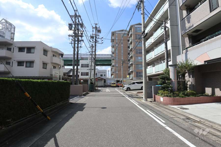 敷地北側の前面道路(東側から)