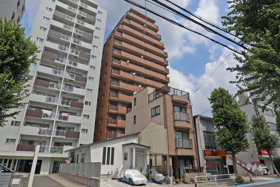 エスポアしんみちA棟の外観（南西側から）