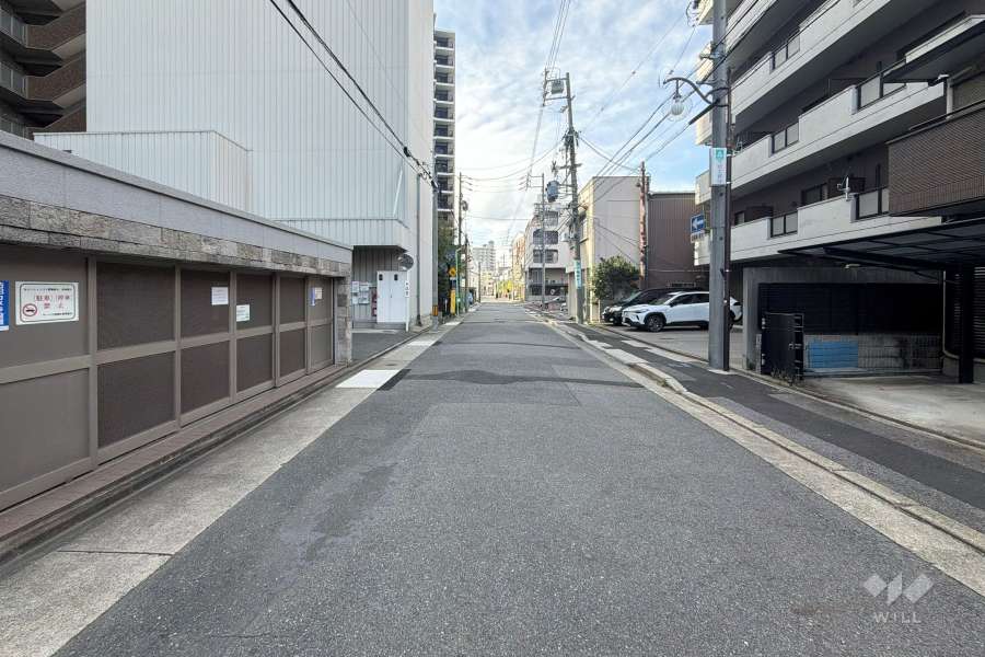敷地北側の前面道路(東側から)