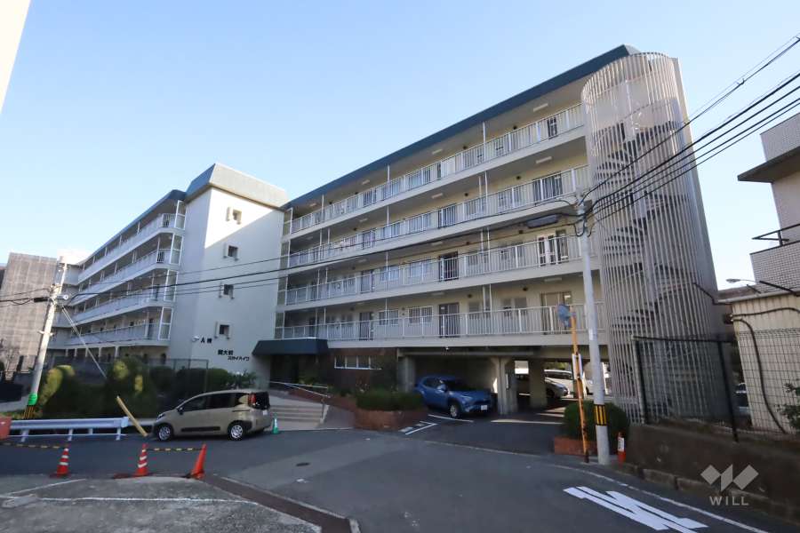 関大前スカイハイツＡ棟の外観（北西側から）