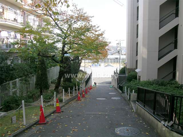 駐輪場と駐車場