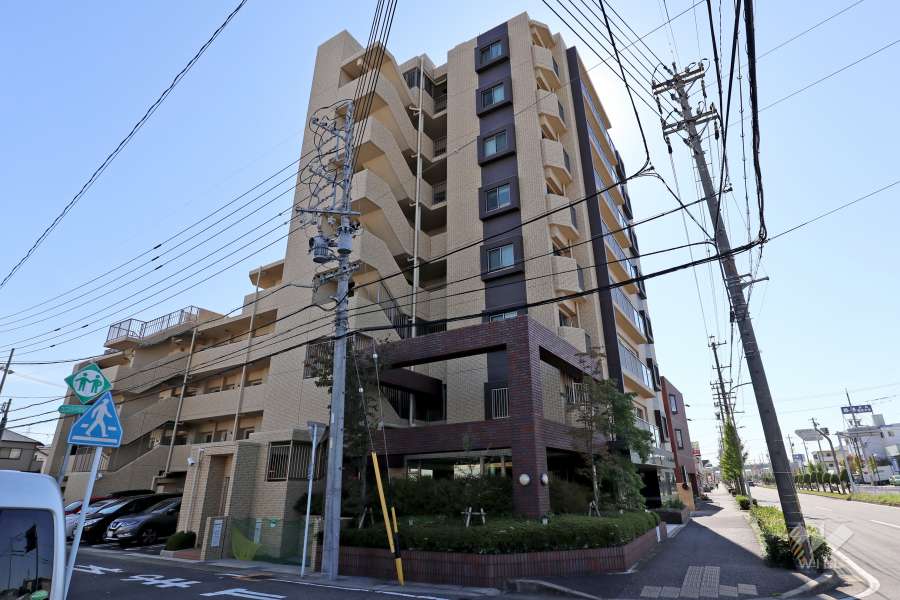 カルティア中小田井の外観（北西側から）