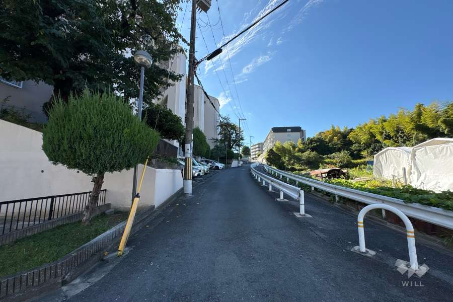 敷地北側の前面道路（東側から）