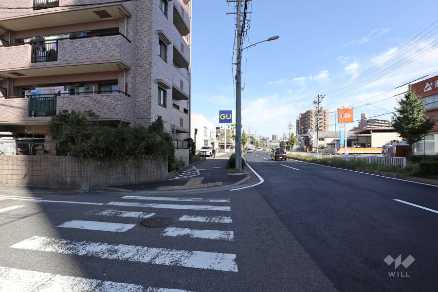 敷地東側の前面道路