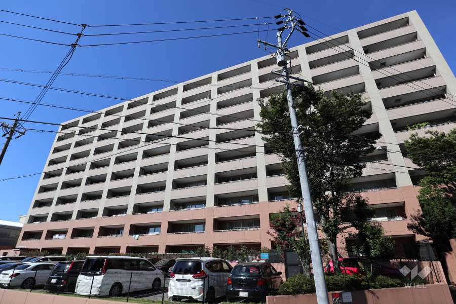 プレシアスコート上小田井の外観（北東側から）