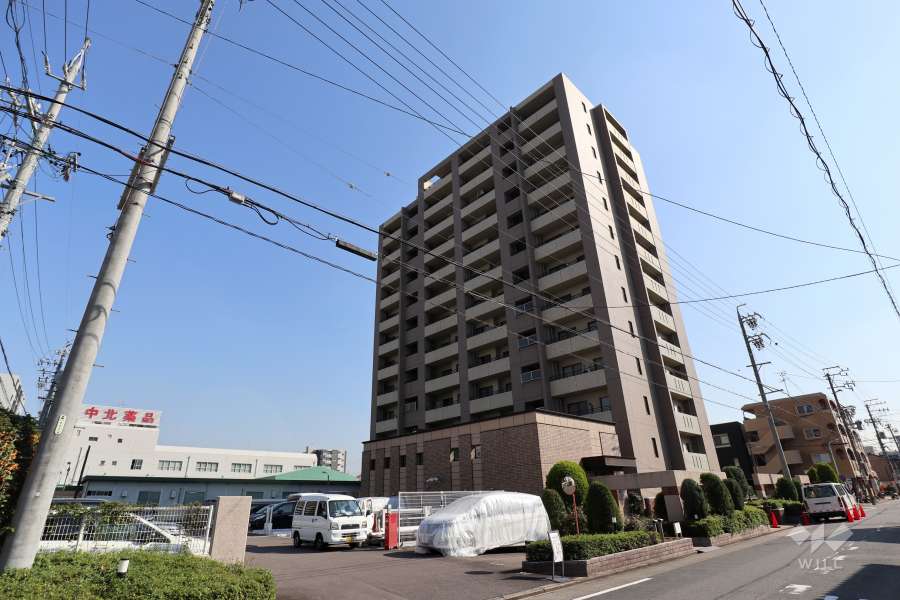 グランステイツ庄内通の外観（北西側から）