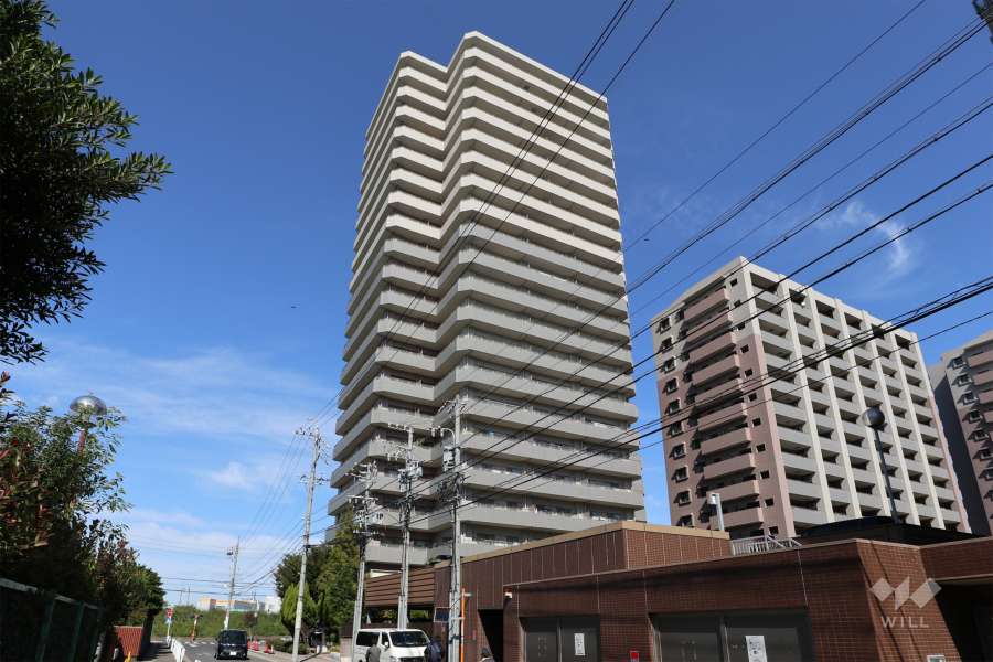 パークシティタワーズガーデンエアーズフラッグタワーの外観（南西側から）