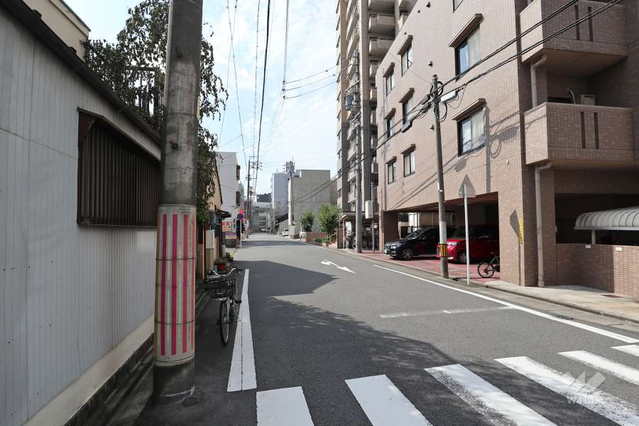 敷地東側の前面道路