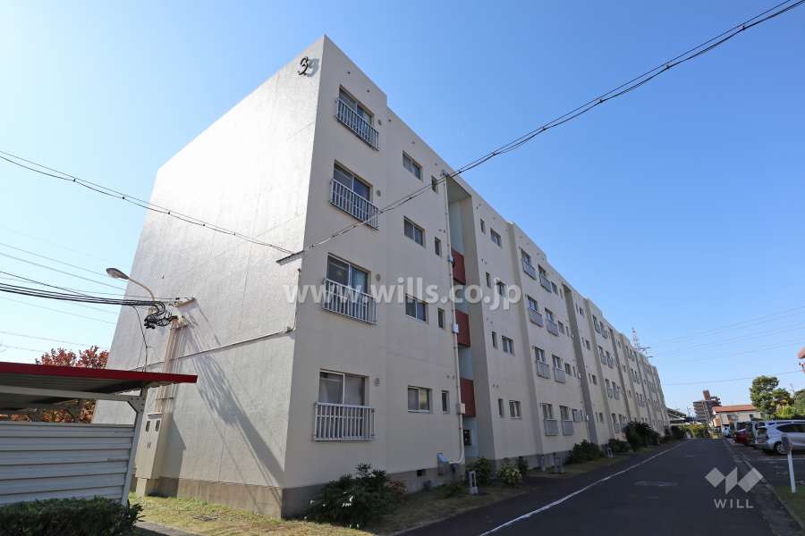 三日月住宅3号棟の外観（北東側から）