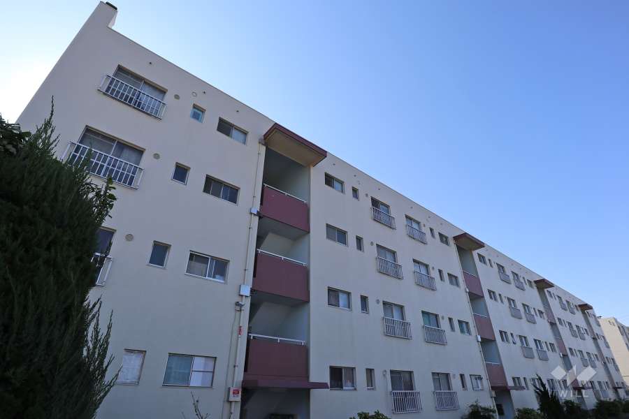 三日月住宅4号棟の外観（北東側から）